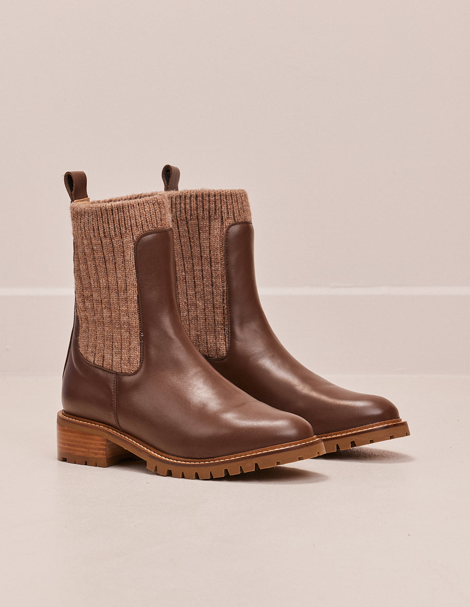 Ankle boots Megane Dark brown leather