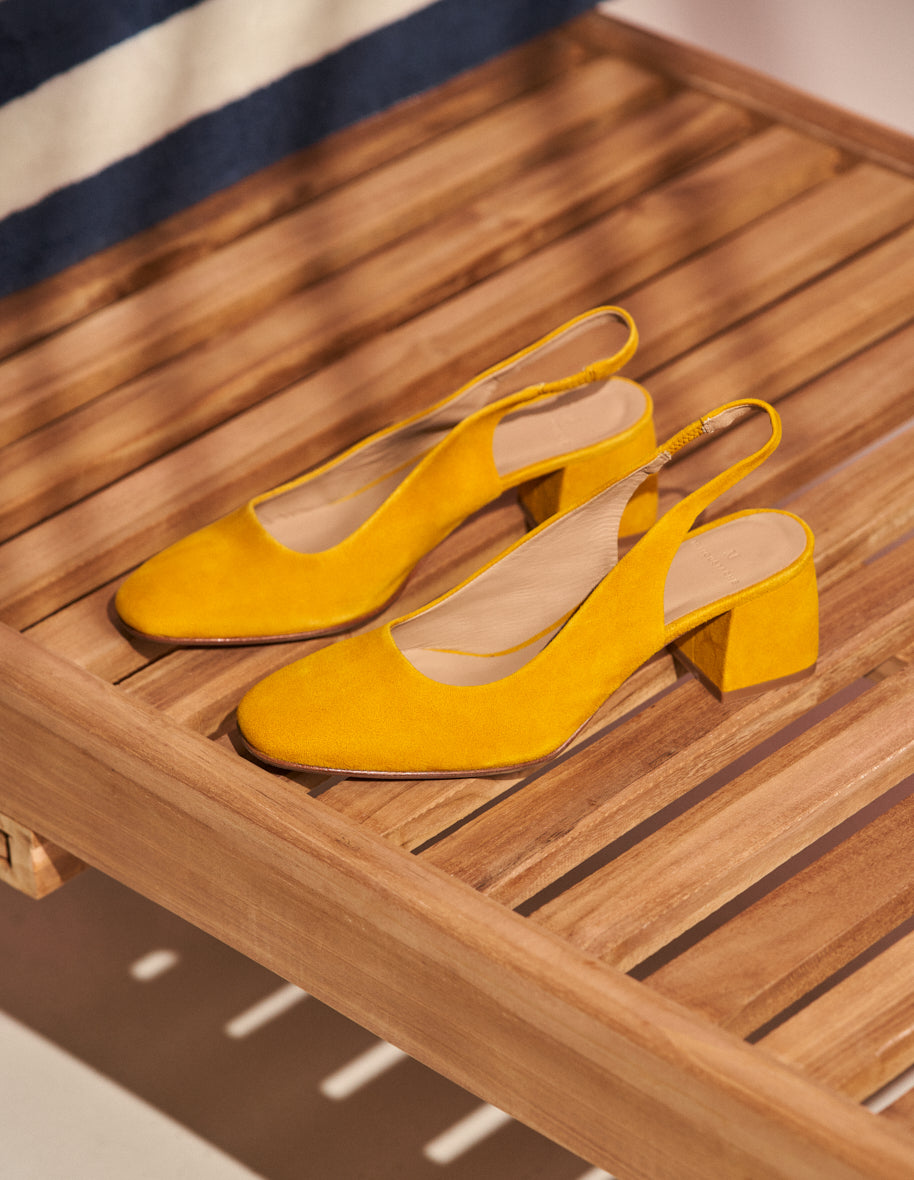 Odette pumps yellow mustard suede