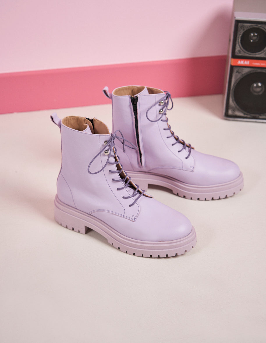 Lilac ankle boots best sale