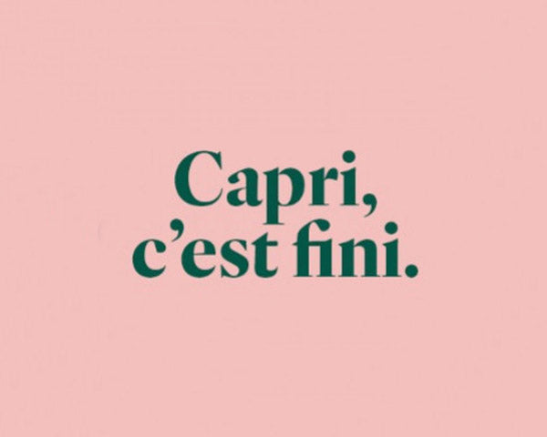 Capri, c’est fini…