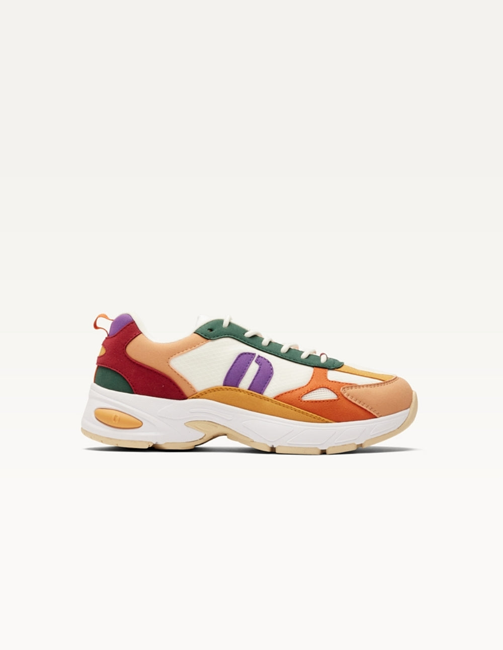 Low-top trainers Maé - Peach mustard white