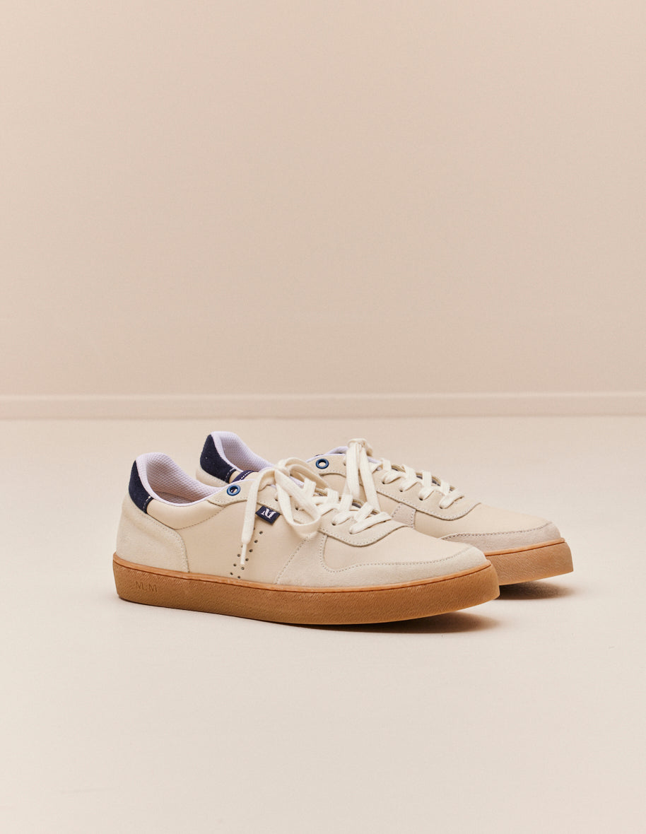 Low-top trainers Arthur - White leather and marine suede