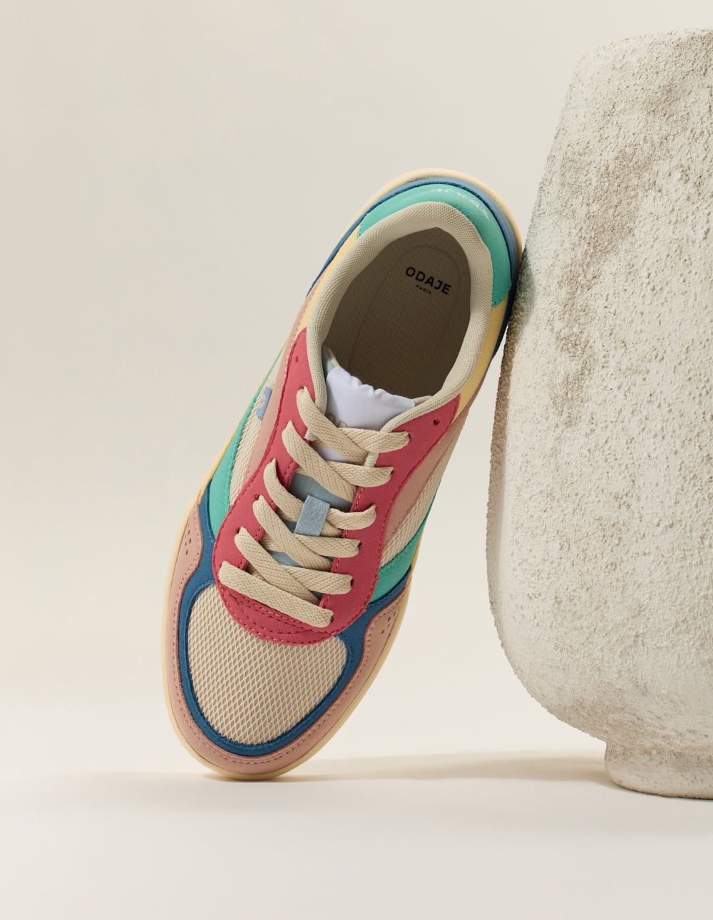 Axelle low-top trainers - Light pink blue beige