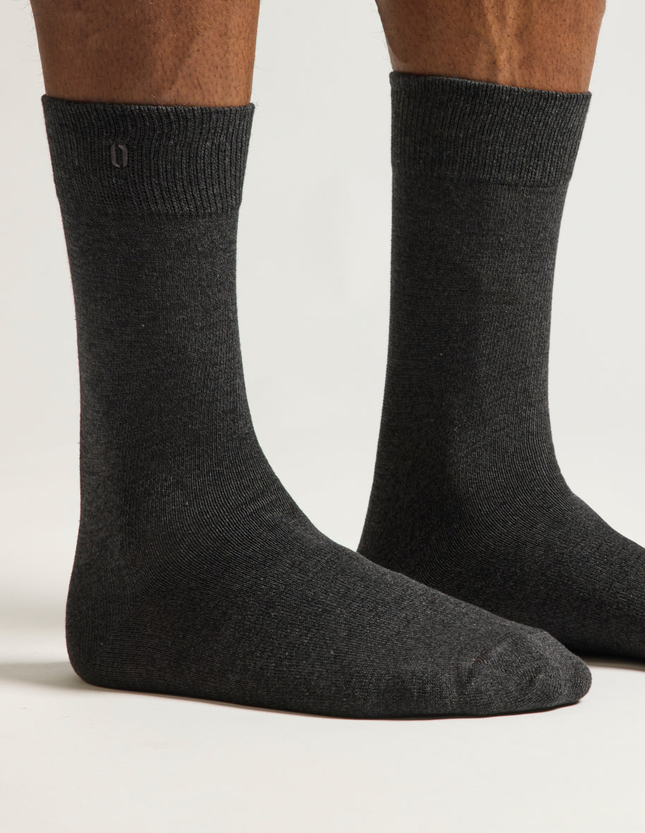 Pack of 3 Socks - Heathered Black, Gray, and Green