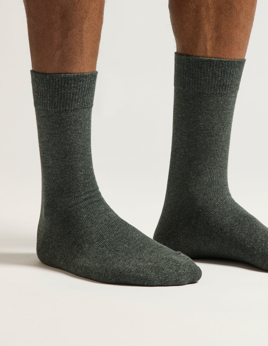 Pack de 3 Chaussettes - Rétro Montagne marine vert