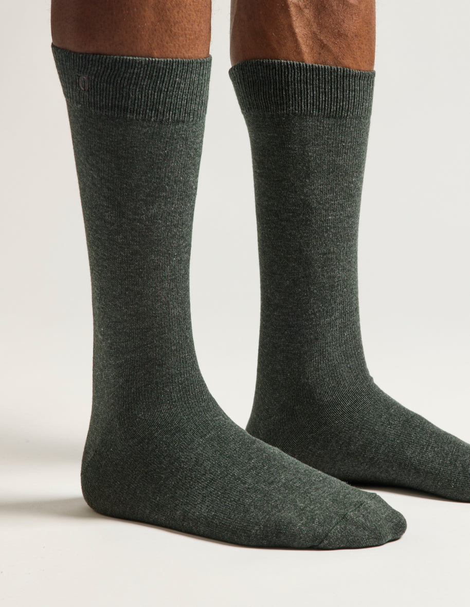 Pack de 3 Chaussettes - Chiné gris bleu et vert