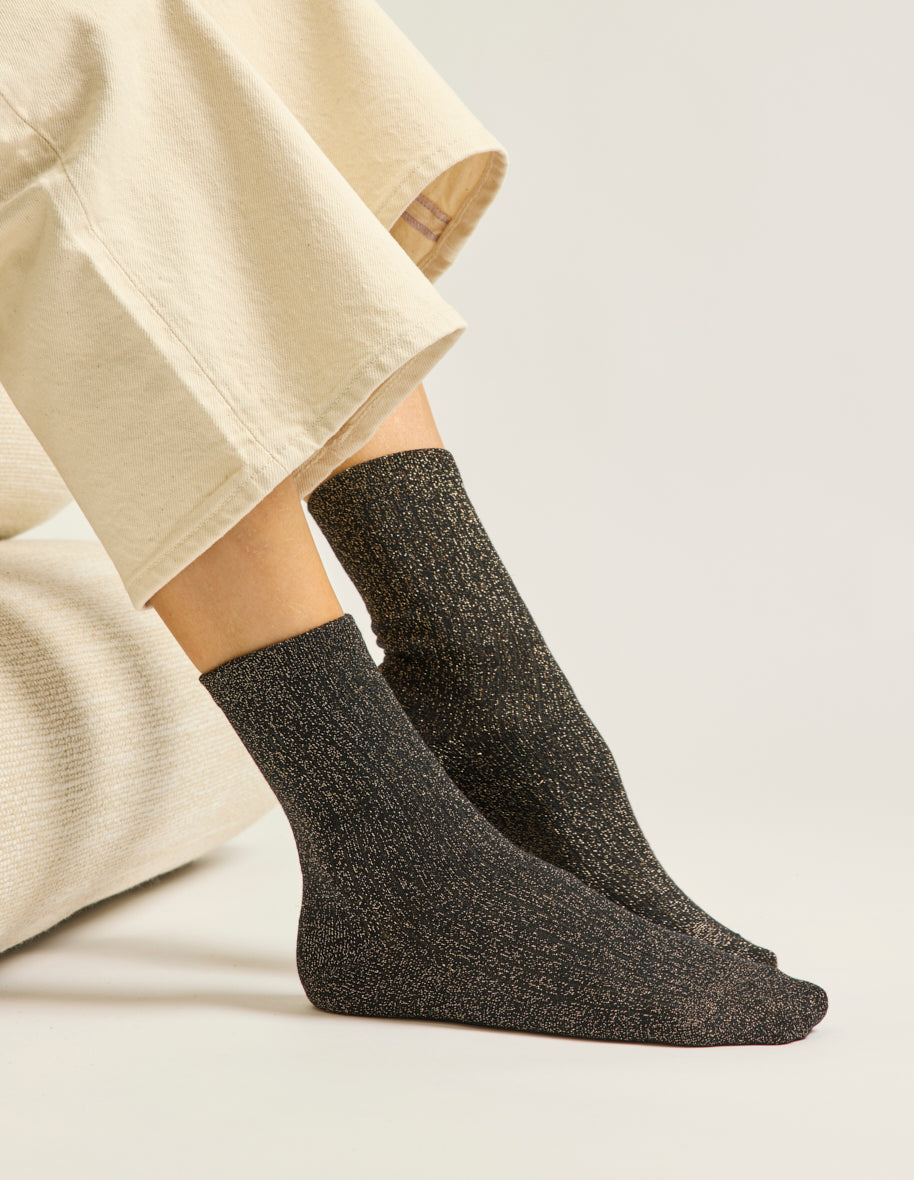 3-Pair Sock Pack - Ribbed Gold, Brown, and Black