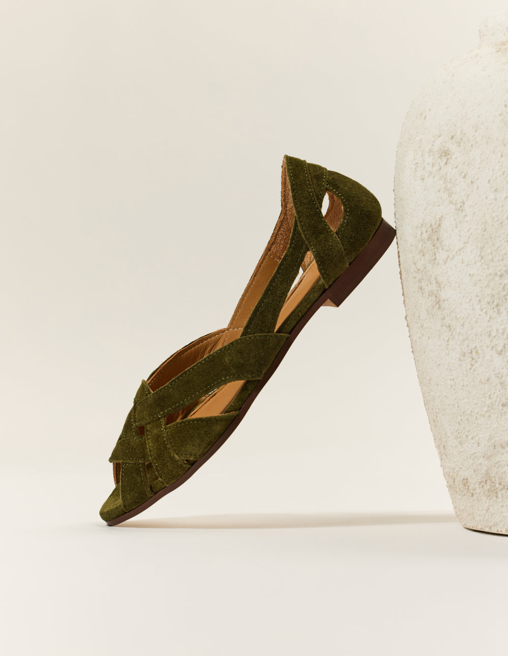 Clémentine Sandals - Khaki Suede