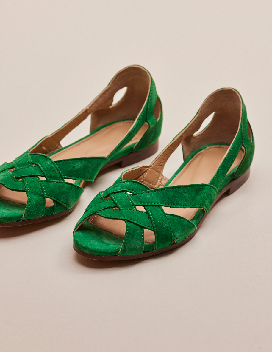 Flat sandals Clémentine - Sweden Green