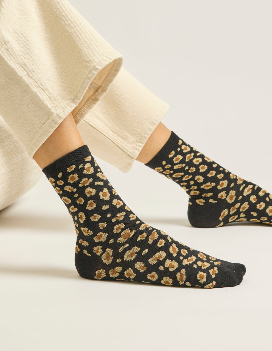 7-Pair Sock Set - Leopard and Glitter Socks