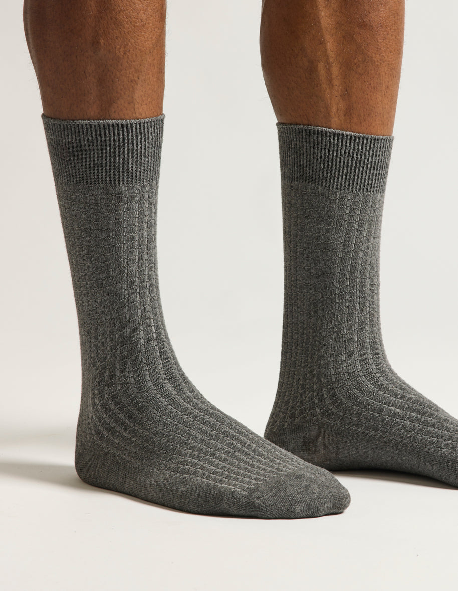 Pack of 3 Socks - Honeycomb Black, Gray, and Navy