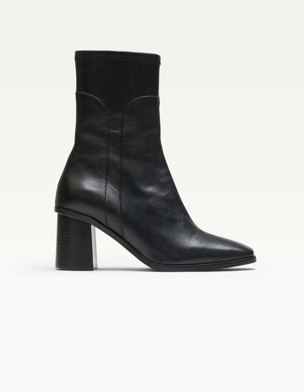 Heeled boots Frida - Black leather