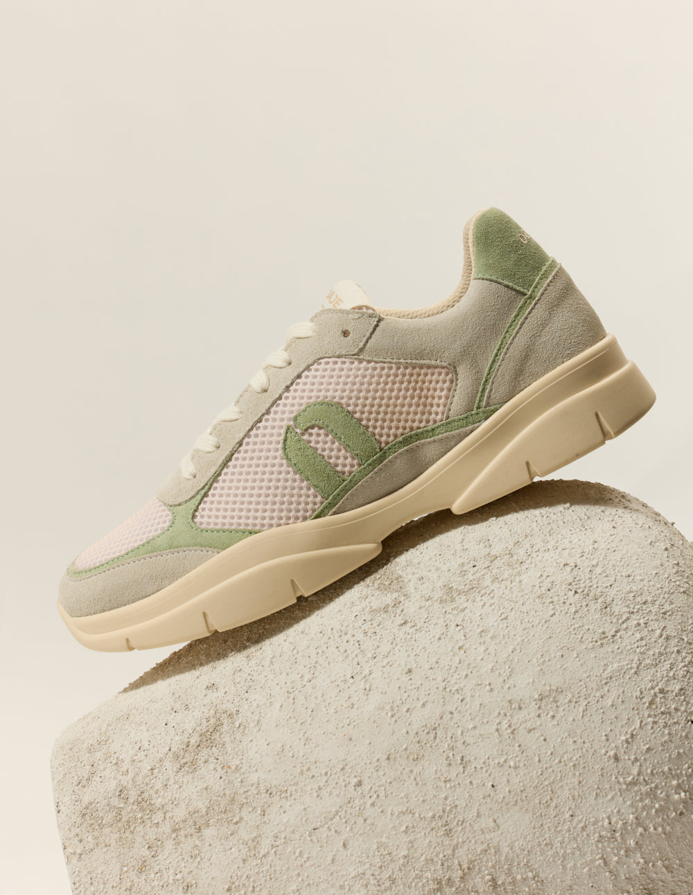 Larel low-top trainers - Ivory green