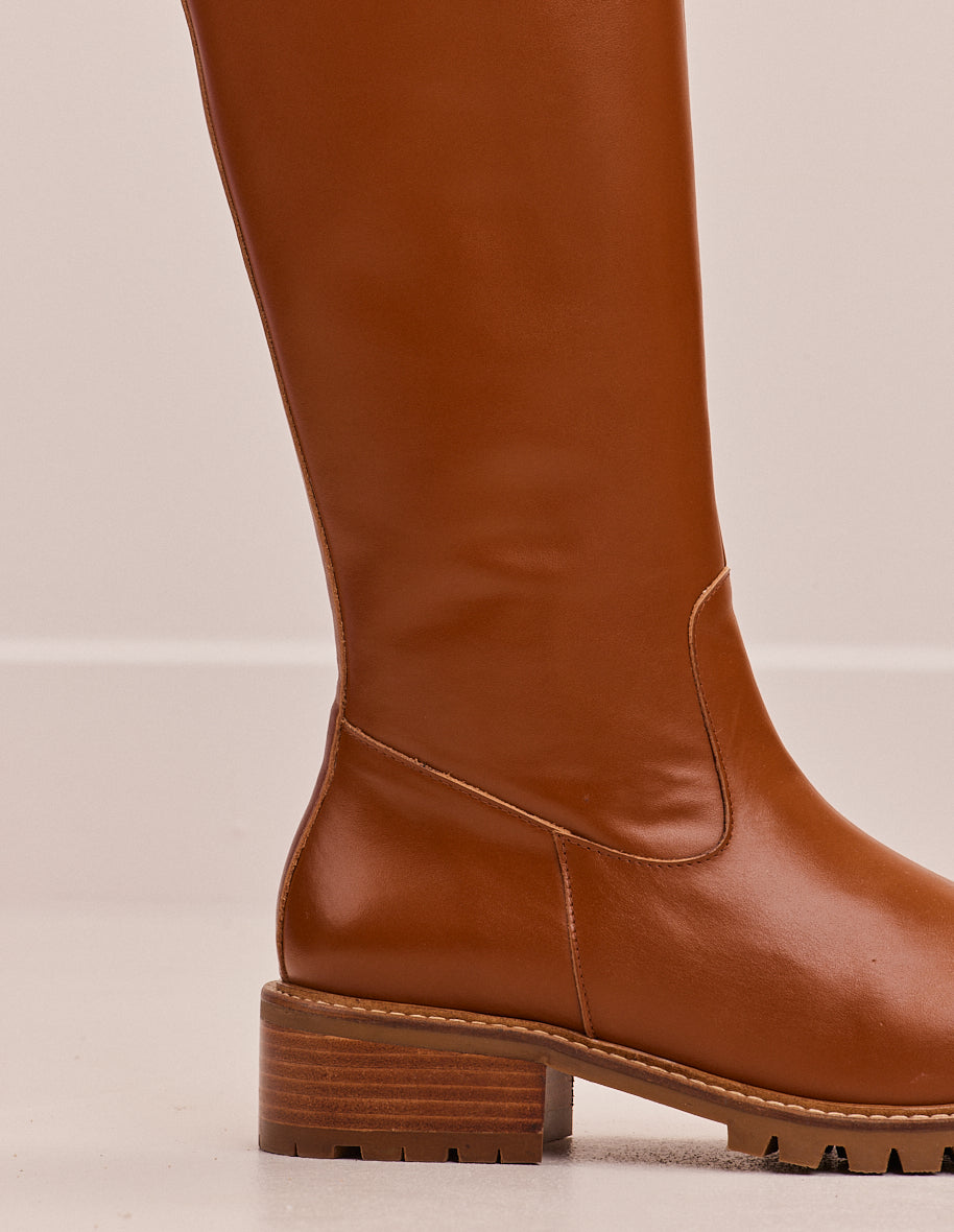 Bottes Liliane - Cuir cognac