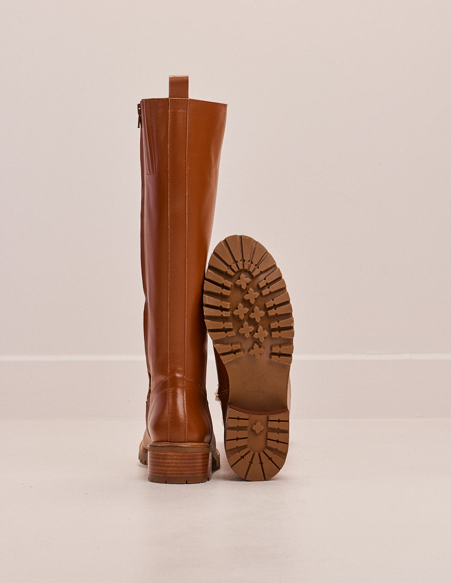 Bottes Liliane - Cuir cognac