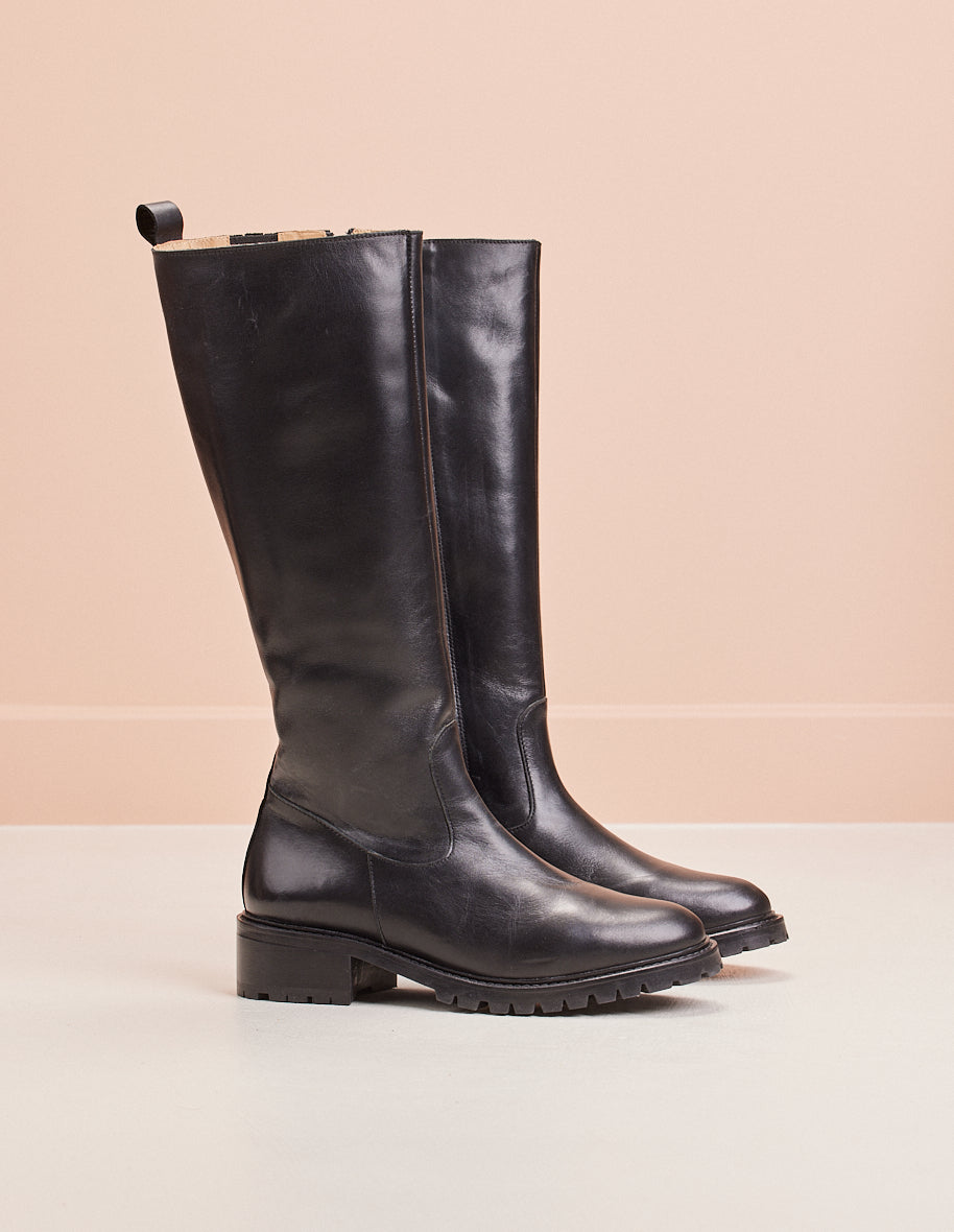 Bottes Liliane - Cuir noir