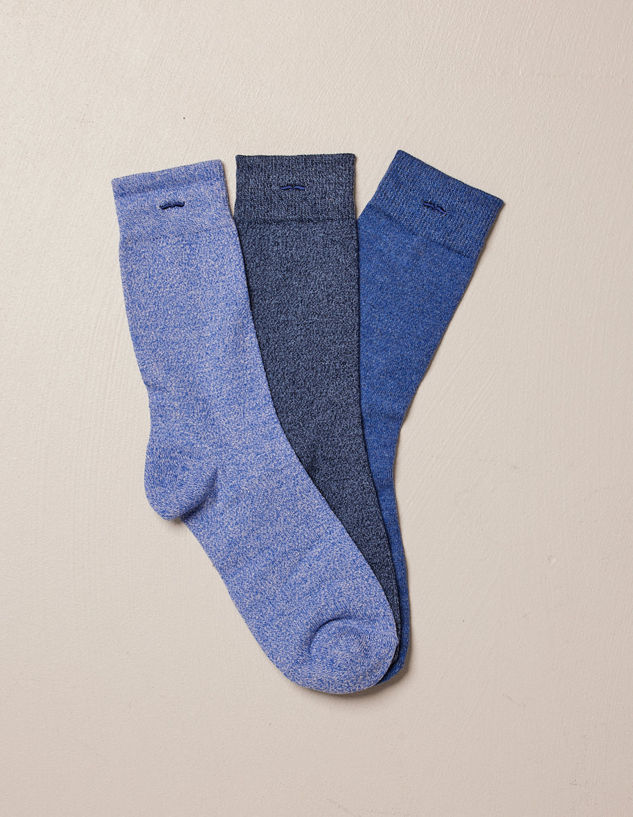 Pack de 3 Chaussettes - Chiné bleu