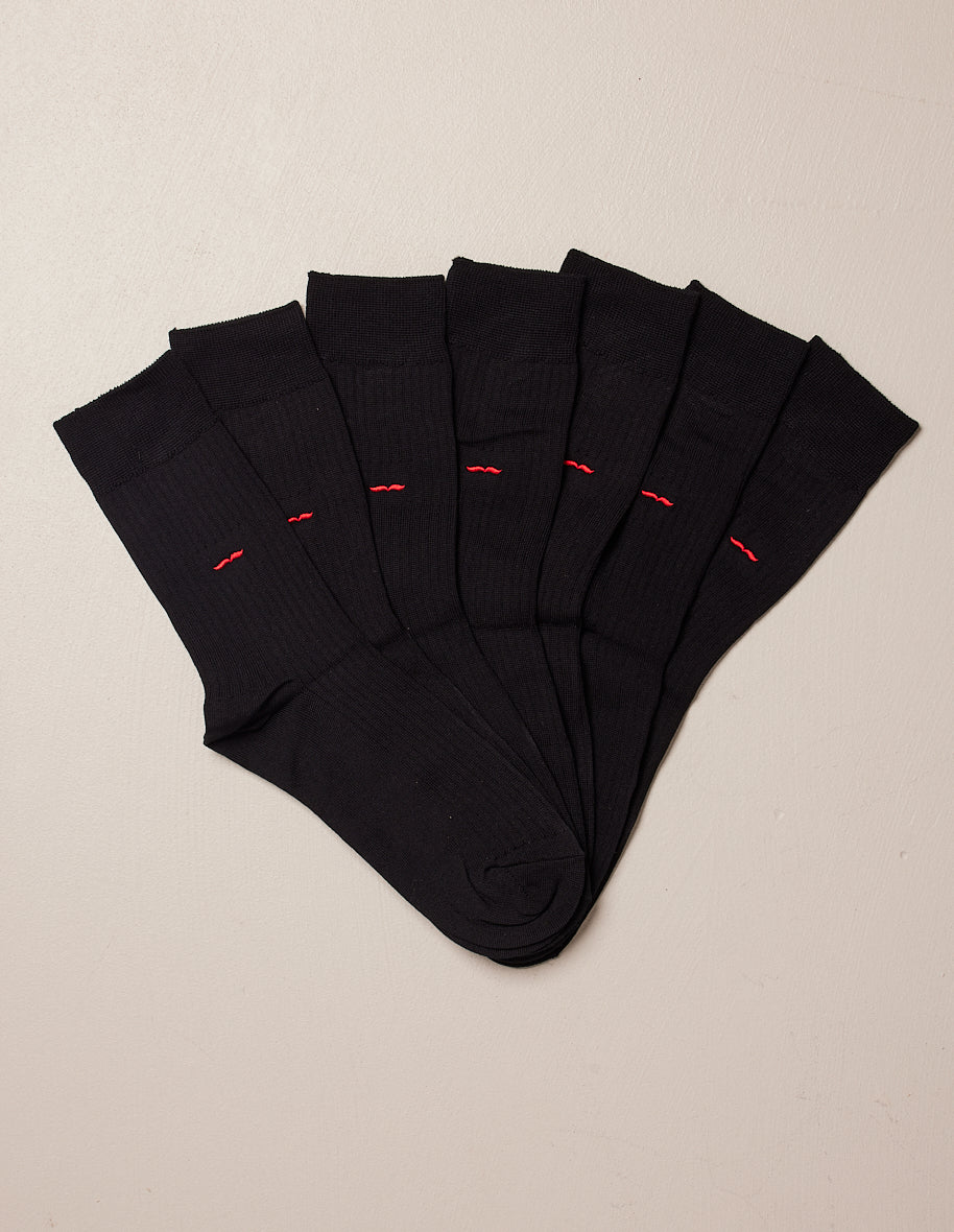 Box of 7 socks - black socks