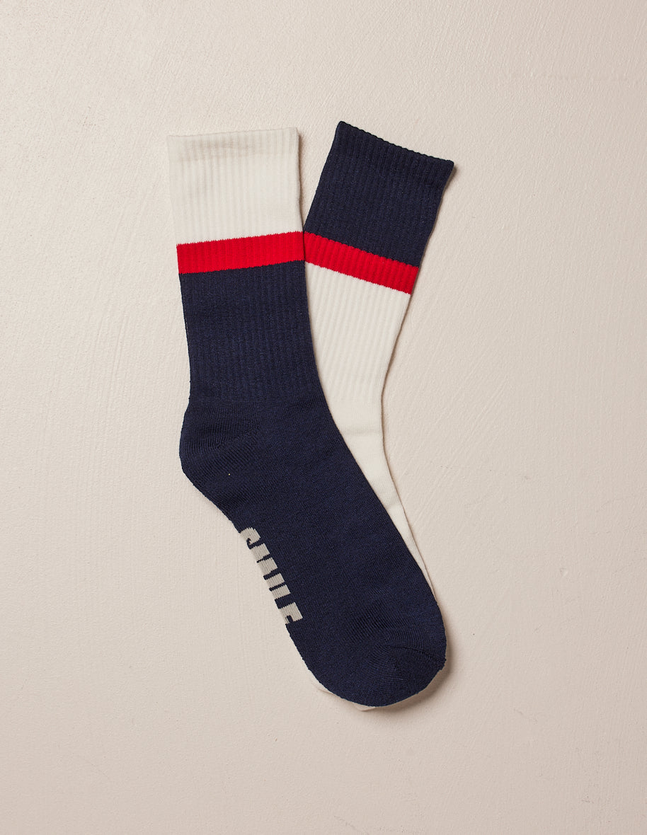 Pack of 2 socks - Red white blue sport