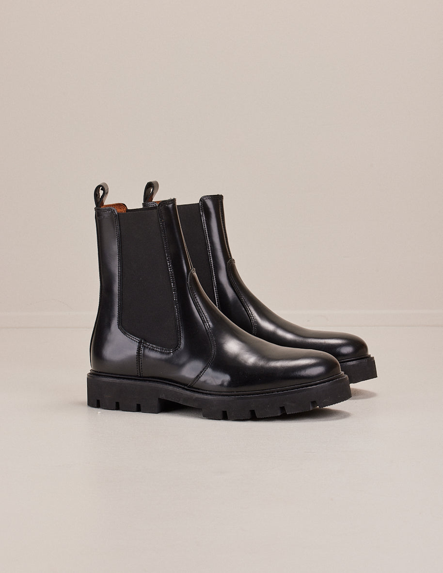 Bottines Raoul - Cuir box noir