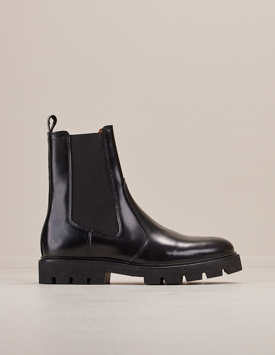 Bottines Raoul - Cuir box noir