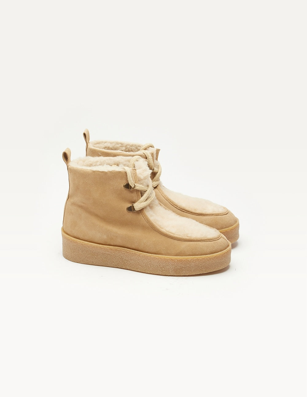 Filled boots Anouck - Taupe suede