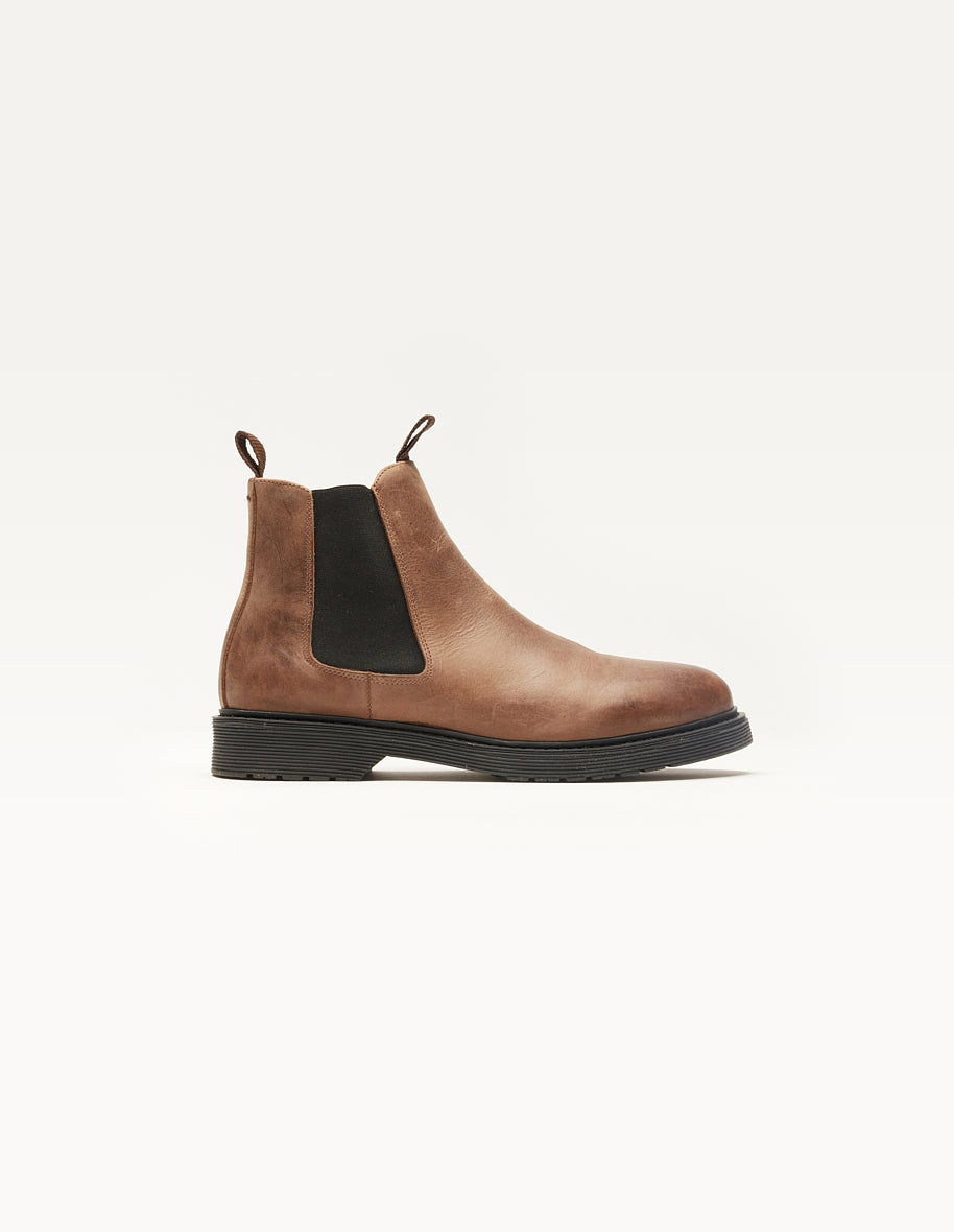 Bottines Axel - Cuir cire d'abeille brun