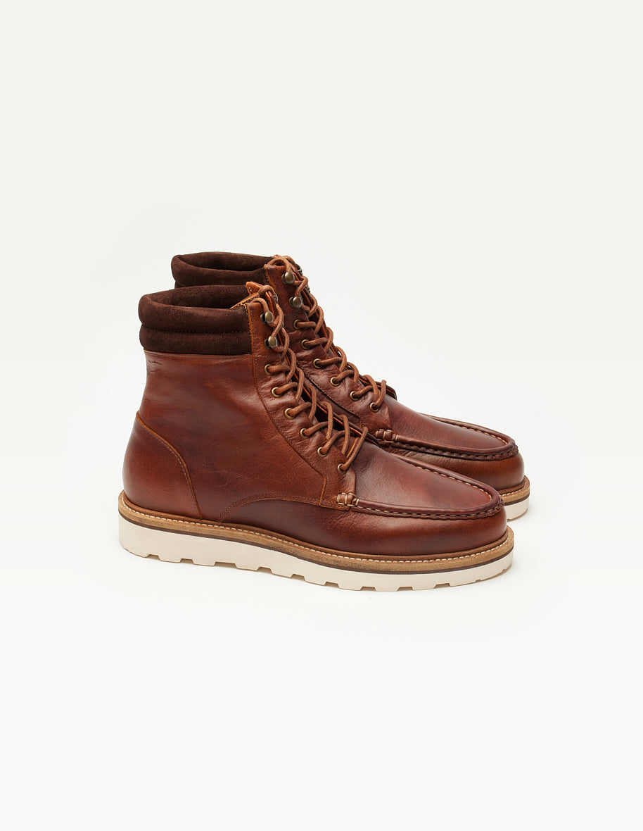 Bottines Bastien - Cuir pull-up terracotta