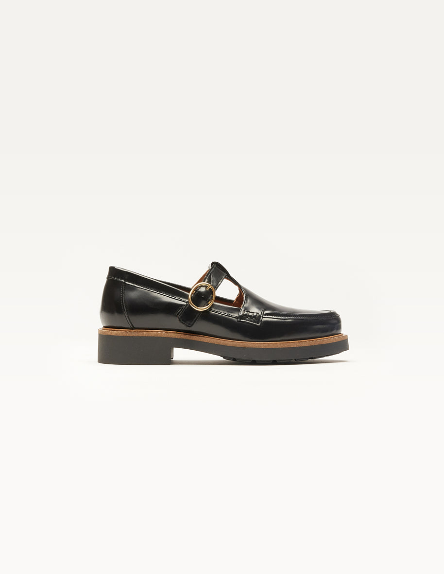 Derbies Carmen - Cuir box noir