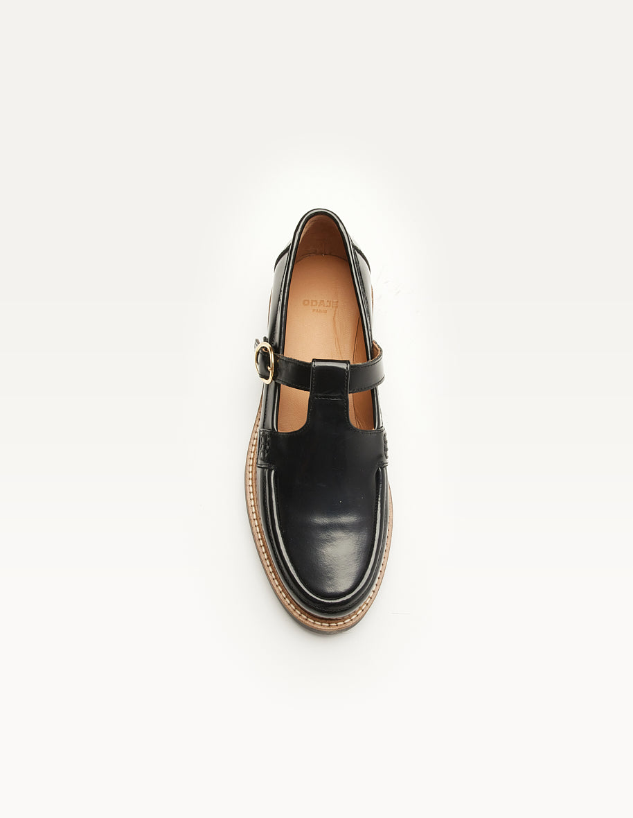 Derbies Carmen - Cuir box noir