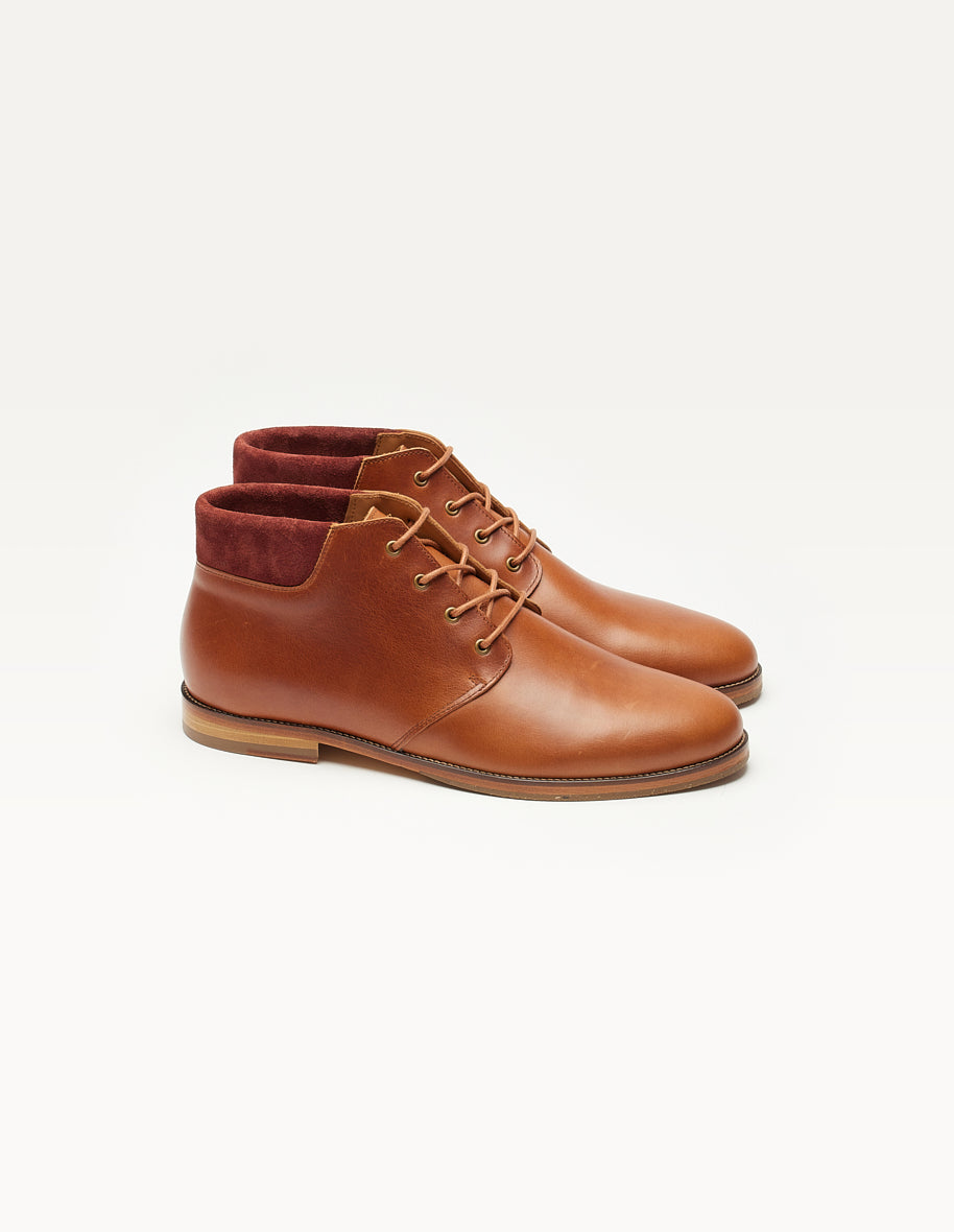 Bottines Gaultier - Cuir pull-up terracotta