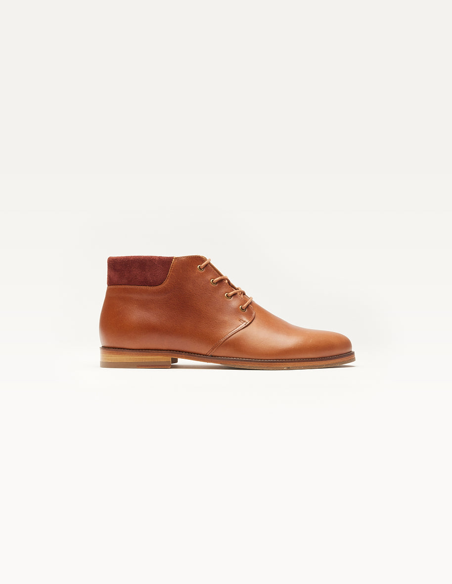 Bottines Gaultier - Cuir pull-up terracotta