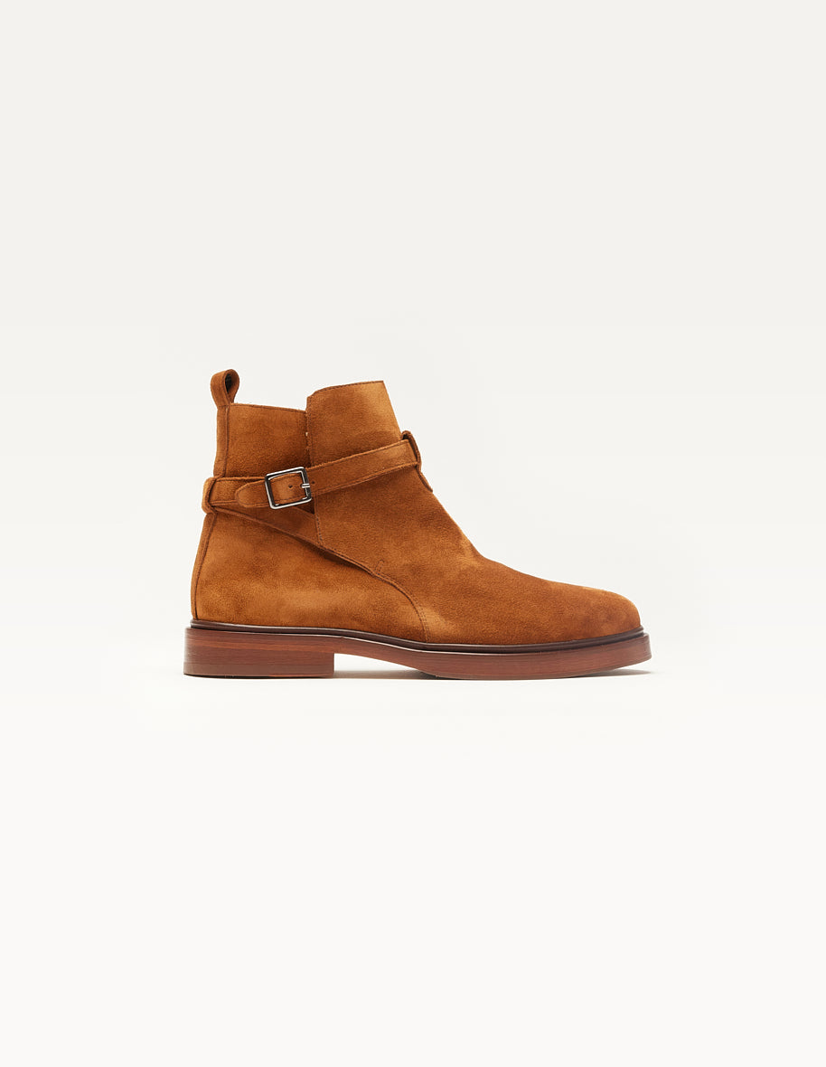 Bottines Gaetan - Suède cognac