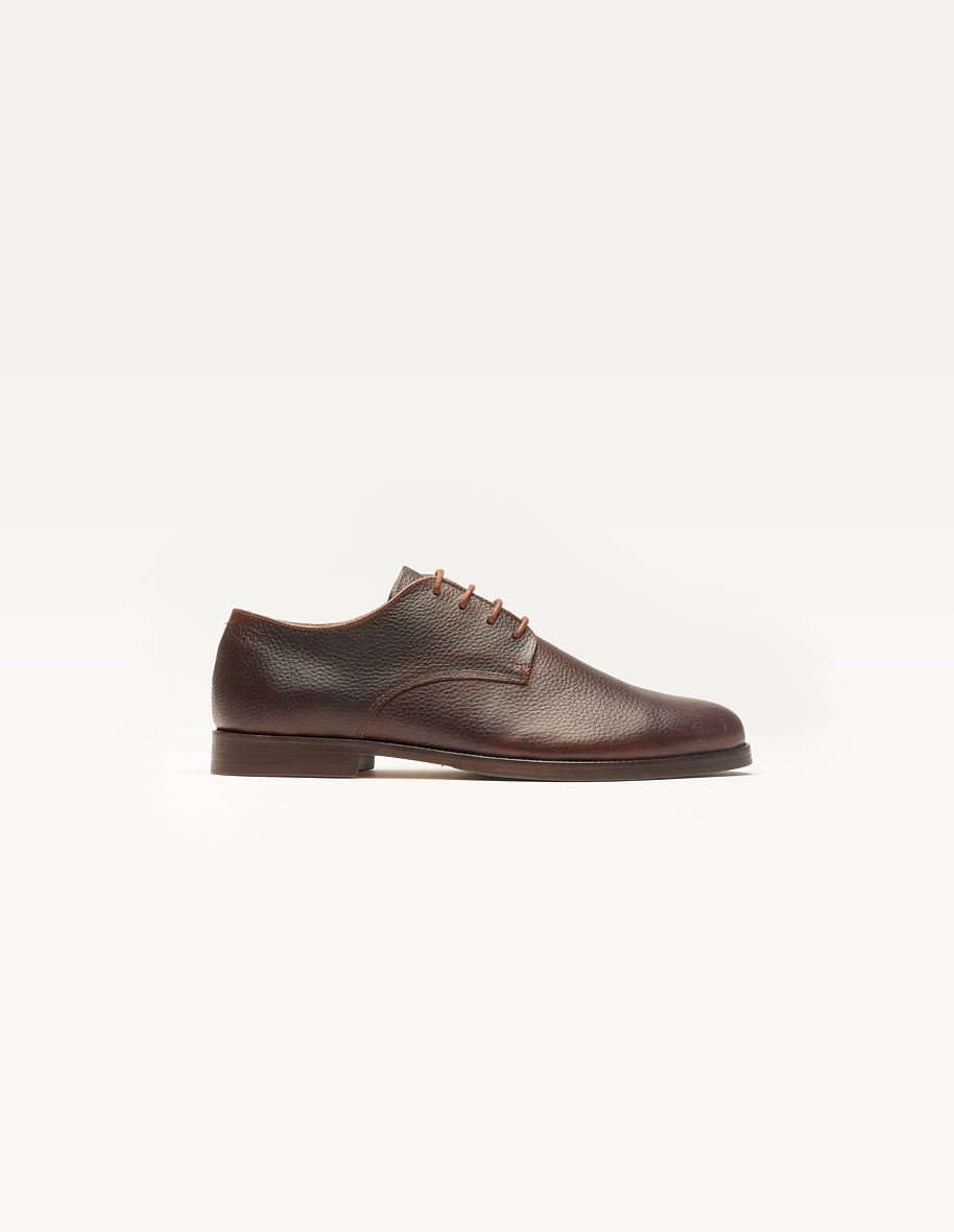 Derbies Antonin - Cuir pull-up grainé marron