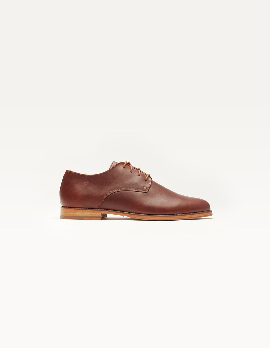 Derbies Antonin - Cuir pull-up terracotta