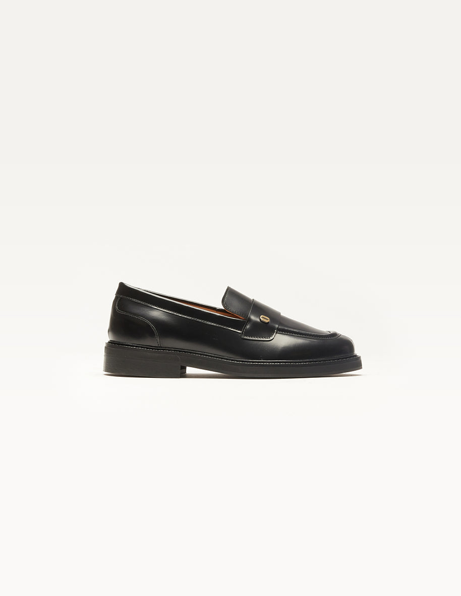 Mocassins Marjorie - Cuir box noir