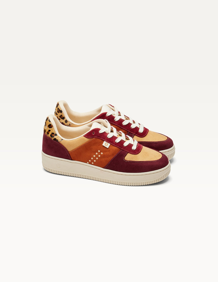 Maxence F Low Sneakers - Burgundy Beige