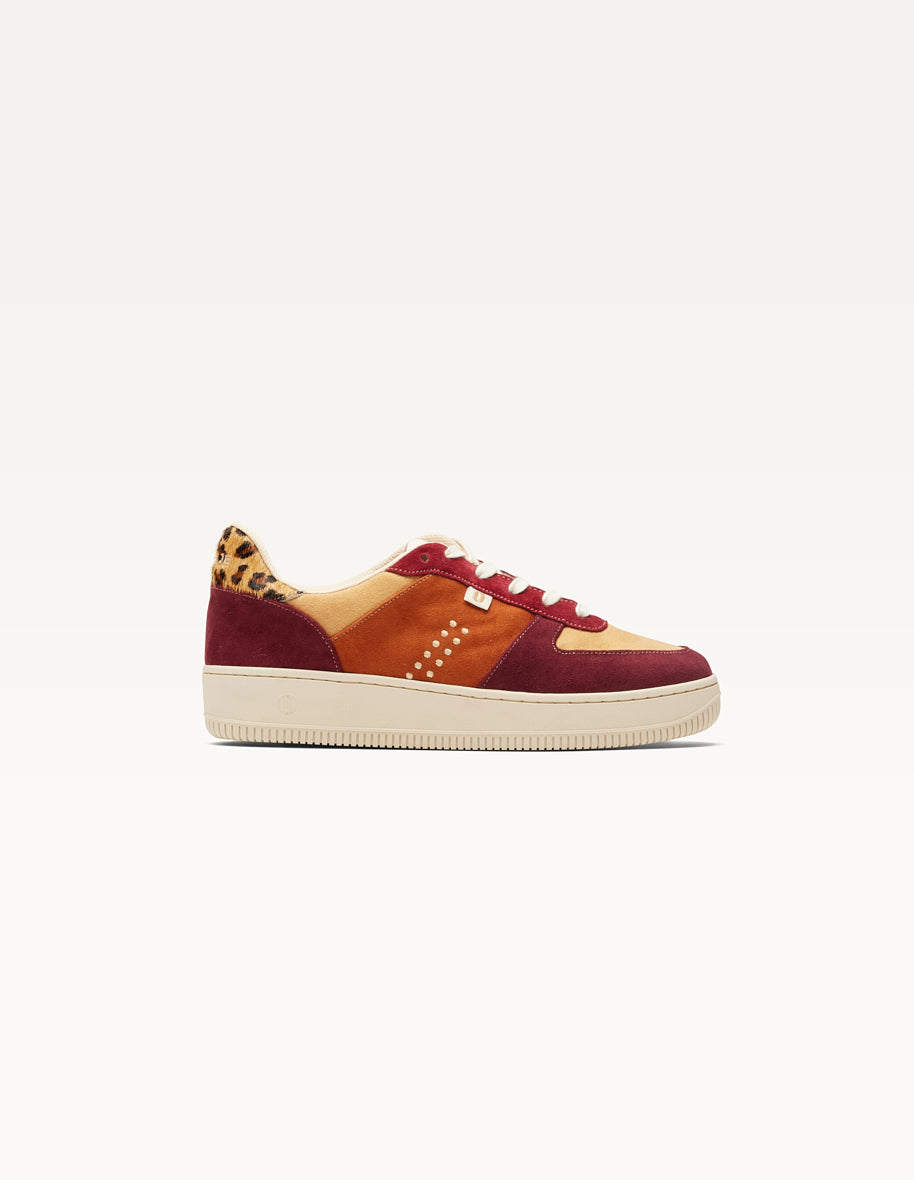 Maxence F Low Sneakers - Burgundy Beige