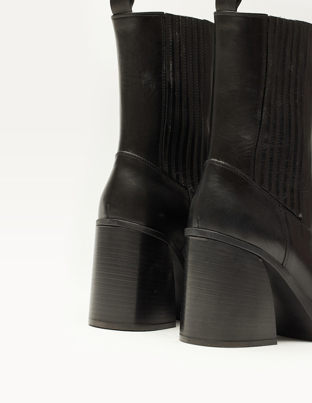 Bottines à talons Paola - Cuir noir