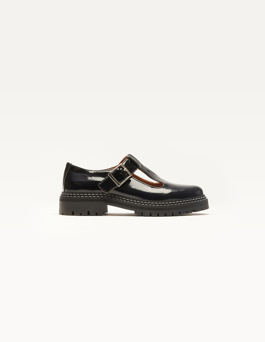 Derbies Romane - Cuir verni noir