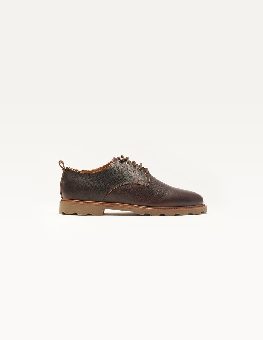 Derbies Simon - Pull-up grainé marron