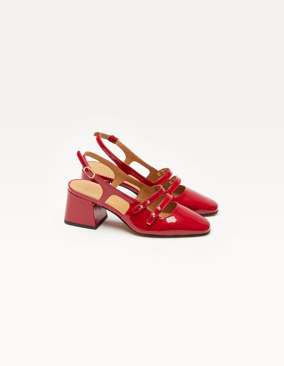 Escarpins Soline - Cuir verni rouge