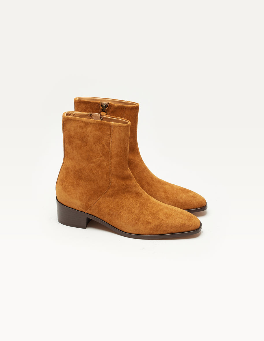 Bottines Sybille - Suède ambre