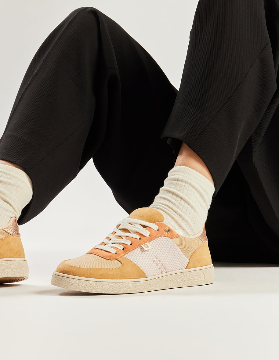 Low-top trainers Marie - Beige cream peach