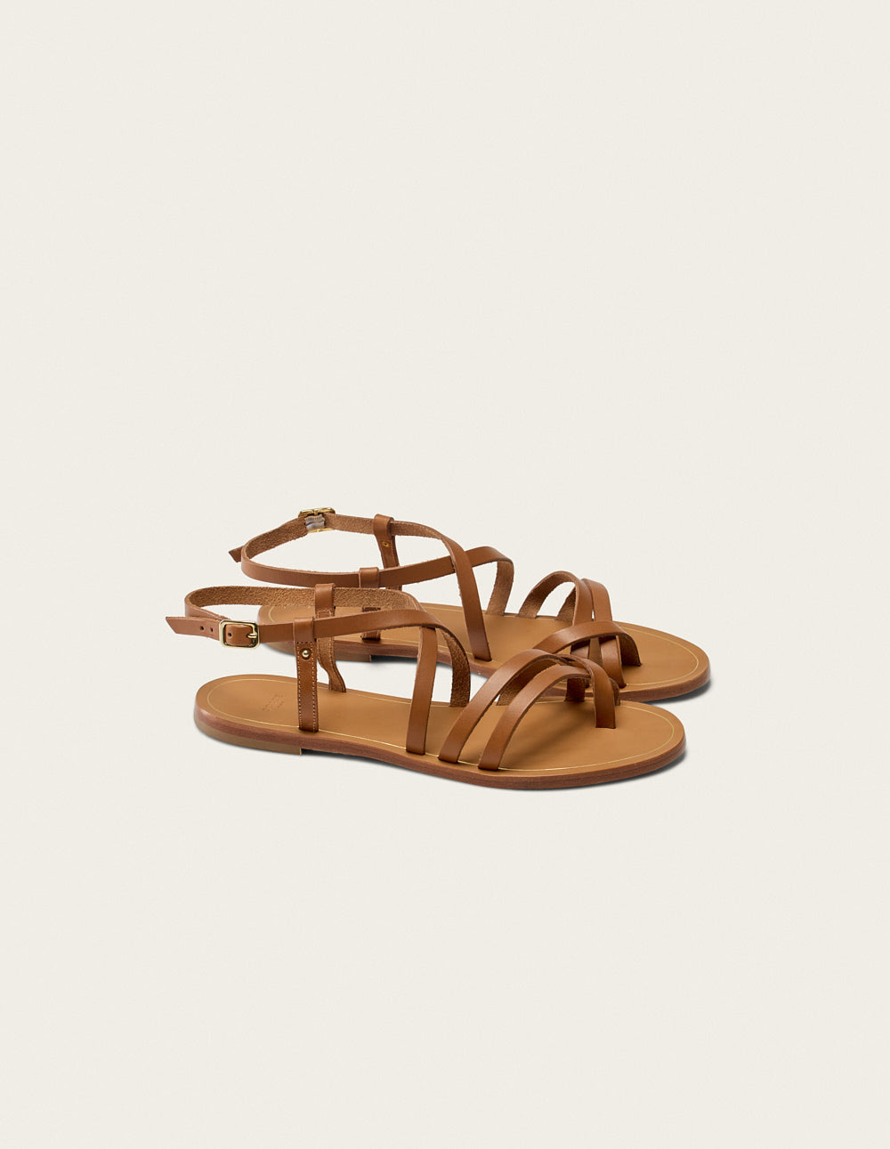 Sandals Alba - Cognac leather