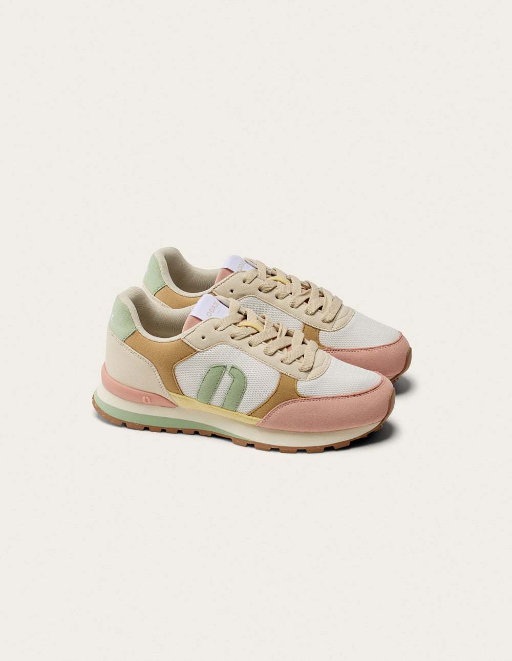 Aline low-top trainers - Light pink ivory ecru