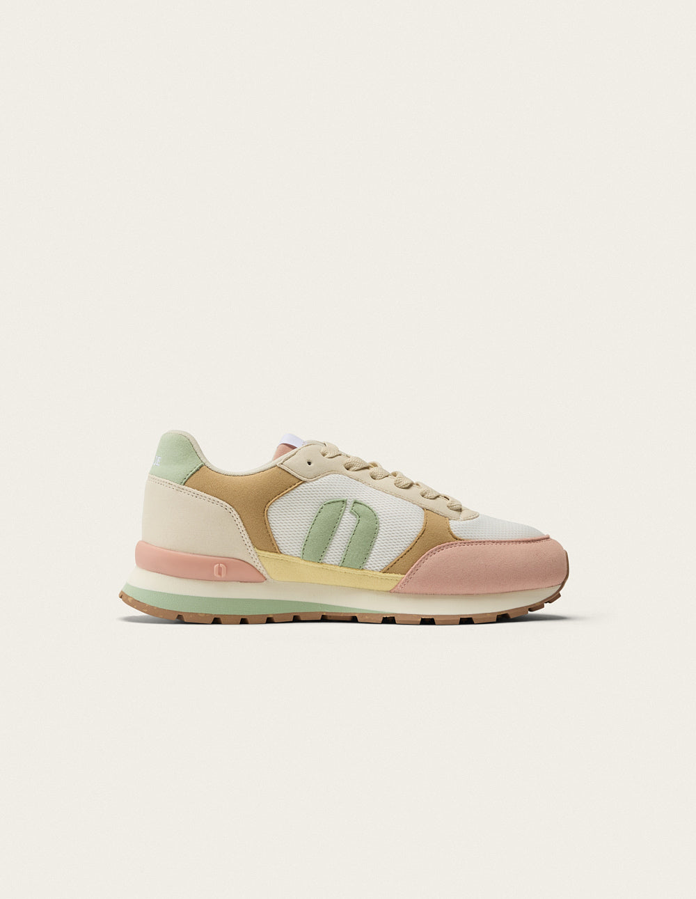 Aline low-top trainers - Light pink ivory ecru