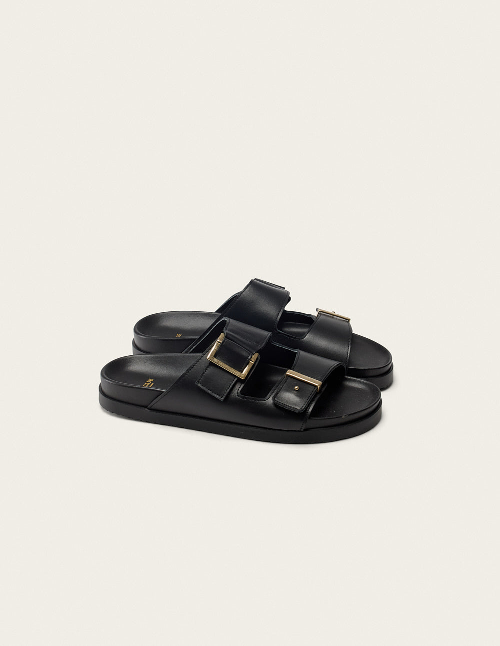 Ampio Mules - Black leather