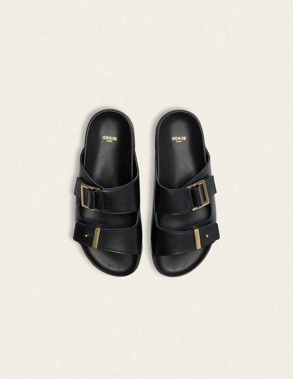 Ampio Mules - Black leather