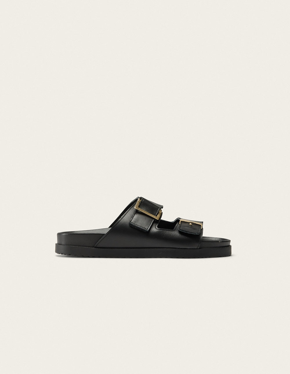 Ampio Mules - Black leather